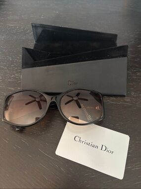 Dior Womens Black Frames with Brown Gradient Lenses